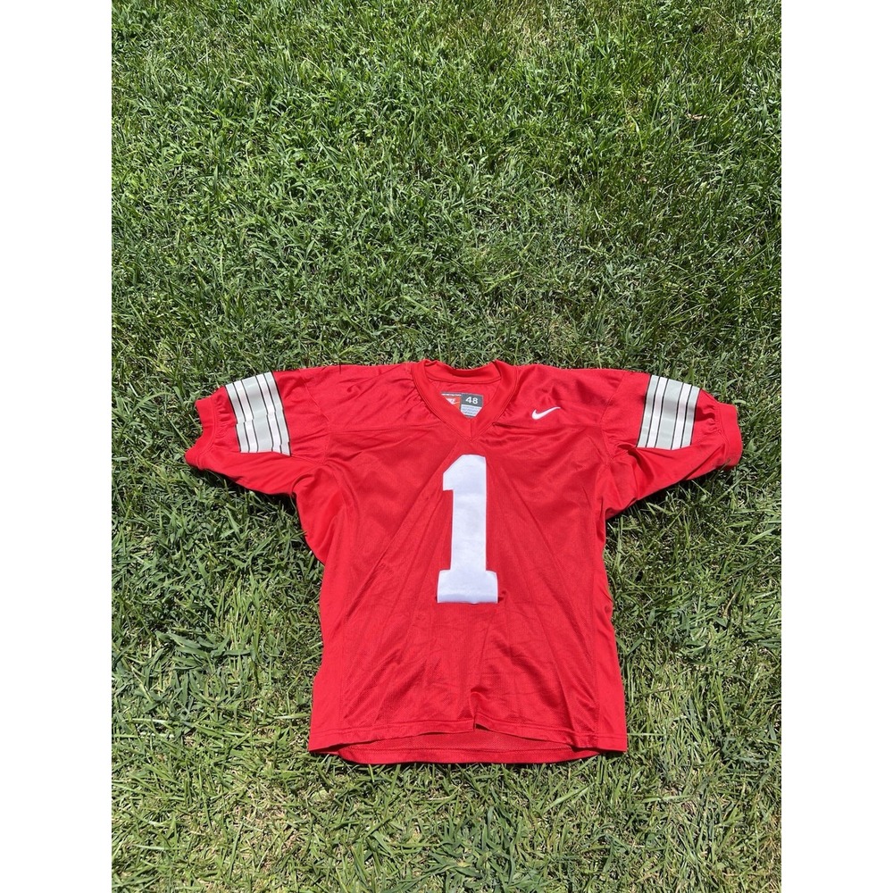 Nike Vtg Nike Ohio State Buckeyes #1 Football Jersey Size 48 Red